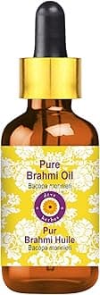 Deve Herbes Brahmi Oil (Bacopa monnieri) with Glass Dropper | Infused | Pure | Non-Sticky | Lightweight | For Hair Care Routines | Men & Women | Traditional Use | Natural | 100ml