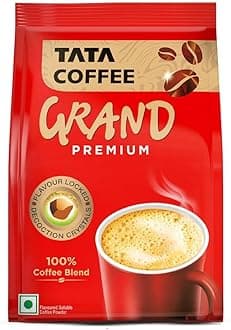 - Tata Premium Instant Coffee, 90g/100g Pouch, 100% Pure Coffee, With Flavour Locked Decoction Crystals, Rich Aroma & Great Taste