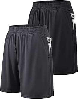 BALENNZ Athletic Shorts for Men with Pockets and Elastic Waistband Quick Dry Activewear