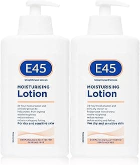 E45 Dermatological Moisturising Lotion, 500 ml x 2
