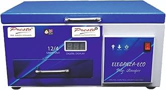 Presto Eco Poly Stamper Machine – Self-Inking Rubber Stamp Making Machine | Polymer Rubber Stamp Maker with Iron Body | Automatic Stamp Machine for Business