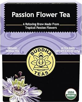 Organic Passion Flower Tea - OU Kosher, USDA Organic, CCOF Organic, 18 Bleach-Free Tea Bag