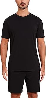 netdrawMen's Ultra Soft Bamboo Viscose Pajama Sets Lightweight Comfy Lounge Sleep Short Sleeve Pjs SleepwearOEKO-TEX STANDARD 100