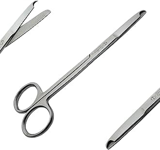 Suture Stitch Scissors 4.5" with Crescent Delicate Hook - Perfect for Suture Removal, First Aid, EMS Training and More, Premium Quality Instrument - Stainless Steel