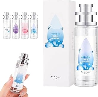 Elyven Baby Powder Perfume, Ebyveen Powder Perfume, Baby-Soft Perfumes Spray, An Eau De Parfums, Floral & Creamy Aroma for Women & Men (Rice Milk)