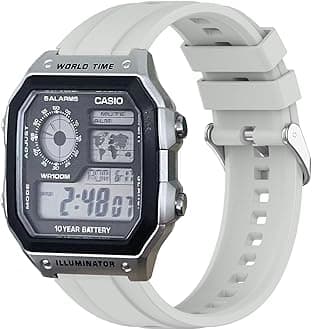 Replacement Wristbands for Casio AE 1200 / W 218H / AE 1300 / F 91W / W 218H / AQ S810W, Silicone Watch Straps Bracelet Strap for Casio W 219 / F 108WH / AE 1000W / SGW 500H