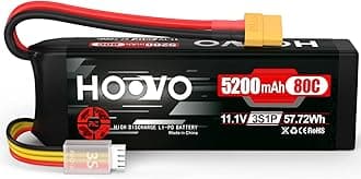 HOOVO 11.1V 3S LiPo Battery 5200mAh 80C Softcase RC Battery XT60 Plug for RC Car RC Truck Airplane Helicopter Boat Racing RC Hobby