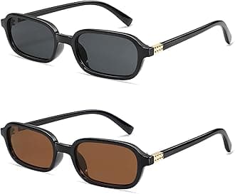 Retro Rectangular Sunglasses for Women Vintage 2026 Fashion Trendy Funny Small 90s Square Sunnies AP3698