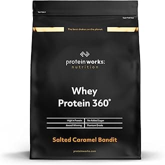Protein Works - Whey Protein 360 | Premium Whey Shake | Whey Protein Powder Blend | No Added Sugar Protein Shake | 20 Servings | Salted Caramel Bandit | 600g