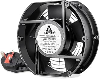 GDSTIME AC 17251 172mm x 150mm x 51mm 220V 230V 240V Duall Ball Bearing Axial AC Cooling Fan for Computer Server Rack DIY Cooling Ventilation Exhaust Big Airflow