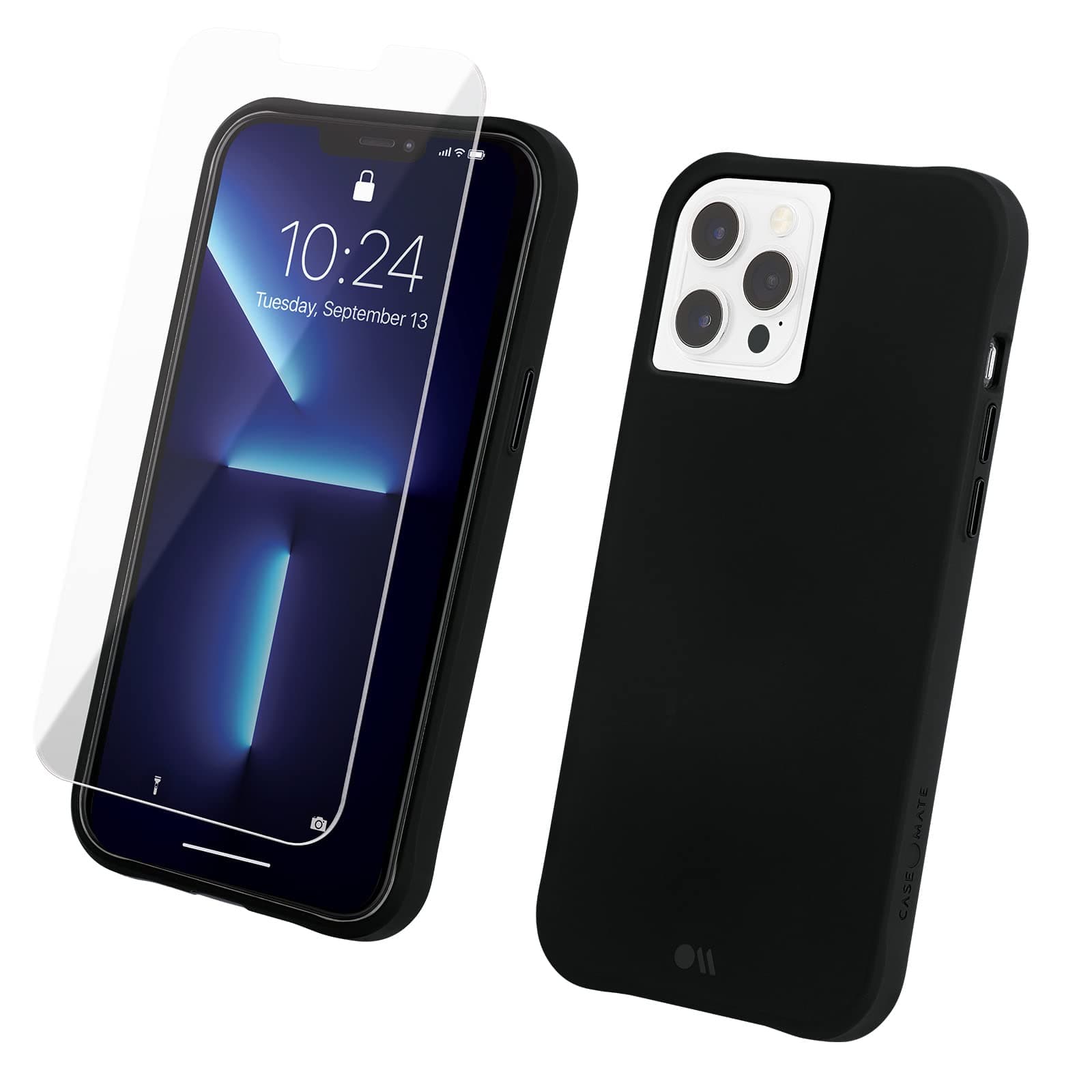 Case-Mate - Protection Pack - Tough Black Case & Screen Protector for iPhone 12 Pro Max (5G) - 10 ft Drop Protection - 6.7 Inch