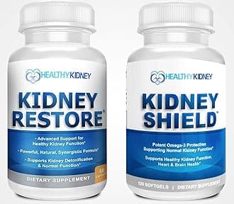 Kidney Restore & Kidney Shield 2-Pack Bundle for Kidney Cleanse, Support Kidney Function, Renal Health and More