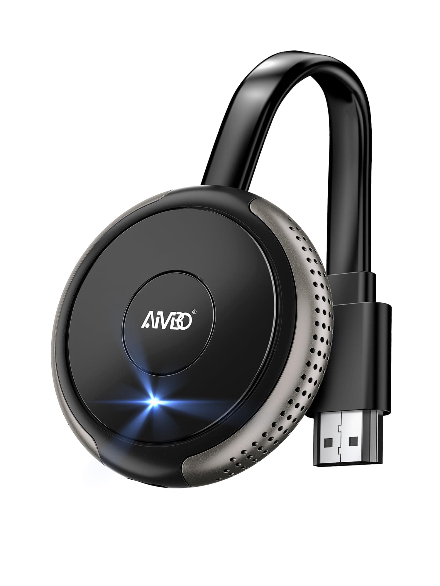 AIMIBO 4K Wireless Display Adapter - Real Plug & Play, 2.4G & 5G HDMI Wireless Dongle for iOS Android Windows MacOS Phone Tablet Laptop to HDTV Monitor Projector, Support Airplay DLNA Miracast Grey