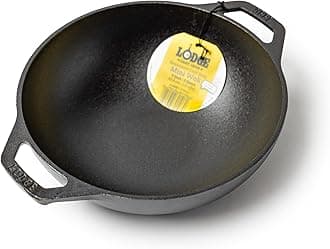 Lodge 9 Inch Cast Iron Mini Wok with Dual Loop Handles – PFAS FREE Pre-Seasoned Small Stir Fry Pan – Stovetop & Oven Safe Heavy Duty High-Heat Retention Pan – Made in USA