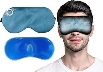 Valkyrie Velvet Cooling Gel Relaxing Eye Mask For Dark Circles, Dry Eyes, Redness, Pain Relief - Sleeping Cool Pad Suitable For All Family Members Sleep Mask (Blue Gel)