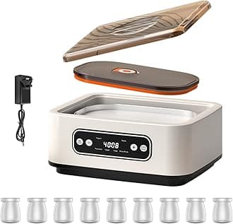 Ultimate Yogurt Maker, 1600ML Automatic Yogurt Maker Machine with 9 Pcs Glass Jars, Multi-Function Electric Yogurt Machine, for Organic Yogurt, Natto Maker, Health Gift for Men and Women