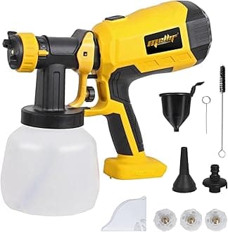 Cordless Paint Sprayer, Compatible w/ dewalt 20V Max Battery Handheld HVLP Paint Gun w/Brushless Motor | Suitable for Countless Home Interior and Exterior, House Painting (NO Battery)
