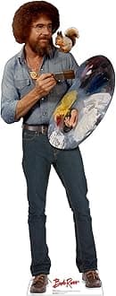 Cardboard People Bob Ross & Friend Life Size Cardboard Cutout Standup