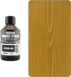 Littlefair's Wood Stain Water Based - 8.5oz/250ml - Indoor Furniture Stain Light & Dark Finishes - Special Non Toxic & Eco Friendly Formula - Wood Stain for Crafts - Color: Golden Pine