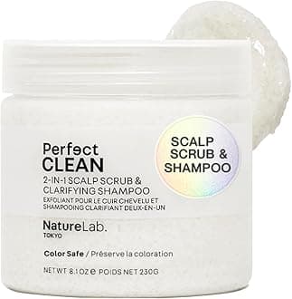 NATURELAB. TOKYO Perfect Shine Clarifying Scalp Scrub: 2-in-1 Shampoo and Scalp Scrub Hair Treatment to Clarify and Remove Product Buildup for Immense Shine I 8.1 OZ / 230G