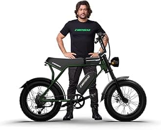 E MOTORAD - RIDE THE ELECTRIC REVOLUTION Youth Emotorad Ranger ELECTRIC Cycle, 250W Motor, 20-Inch Fat Tyres, Front Suspension, Aluminium Frame, Front & Rear LED Lights (Ranger, Moss Green)