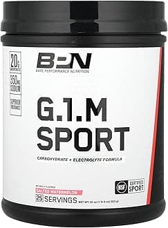 BARE PERFORMANCE NUTRITION, BPN G.1.M Go One More Sport, Endurance Training Fuel, Salted Watermelon, Superior Carbohydrate Source & Electrolyte Formula, Reduce Fatigue, 25 Servings