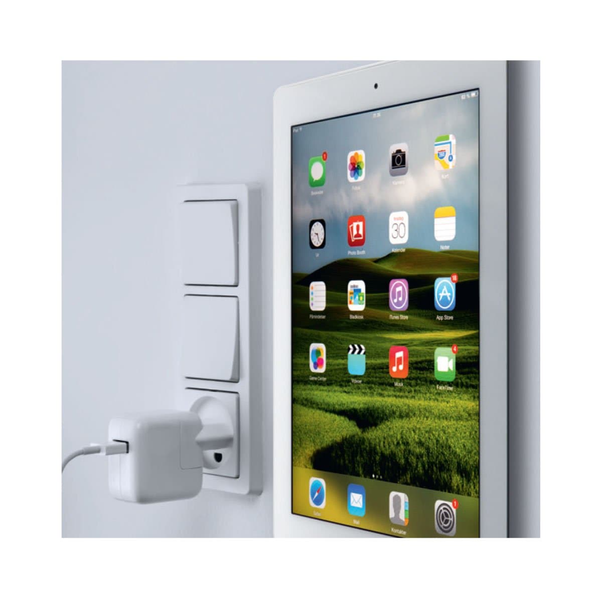 Clean and Cool Designed iPad Wall Mount System. Fits Perfectly in both Car and on the Wall.
