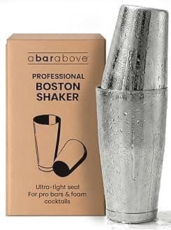 Professional Boston Shakers Set 18 oz Weighted and Unweighted Stainless Steel Cocktail Shaker Set for Bartenders, Premium 304 Steel Bar Shaker, Essential Bartending Tools for Mixing Drinks