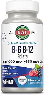 Kal B6, B12 and Folic Acid Activmelt Berry 60 Tablet (S)