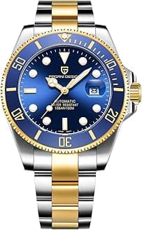 Men’s Watches Full Automatic Mechanical Wrist Watch for Men Stainless Steel Fashion Casual Business Dress Analogue Watch Man