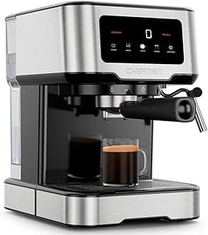CraftBrew Espresso Machine, 15-Bar Pump Digital Espresso Maker w/Steam Wand for Latte & Cappuccino, Compact Espresso Coffee Machine w/ 1.5L Removable Water Reservoir - Stainless Steel