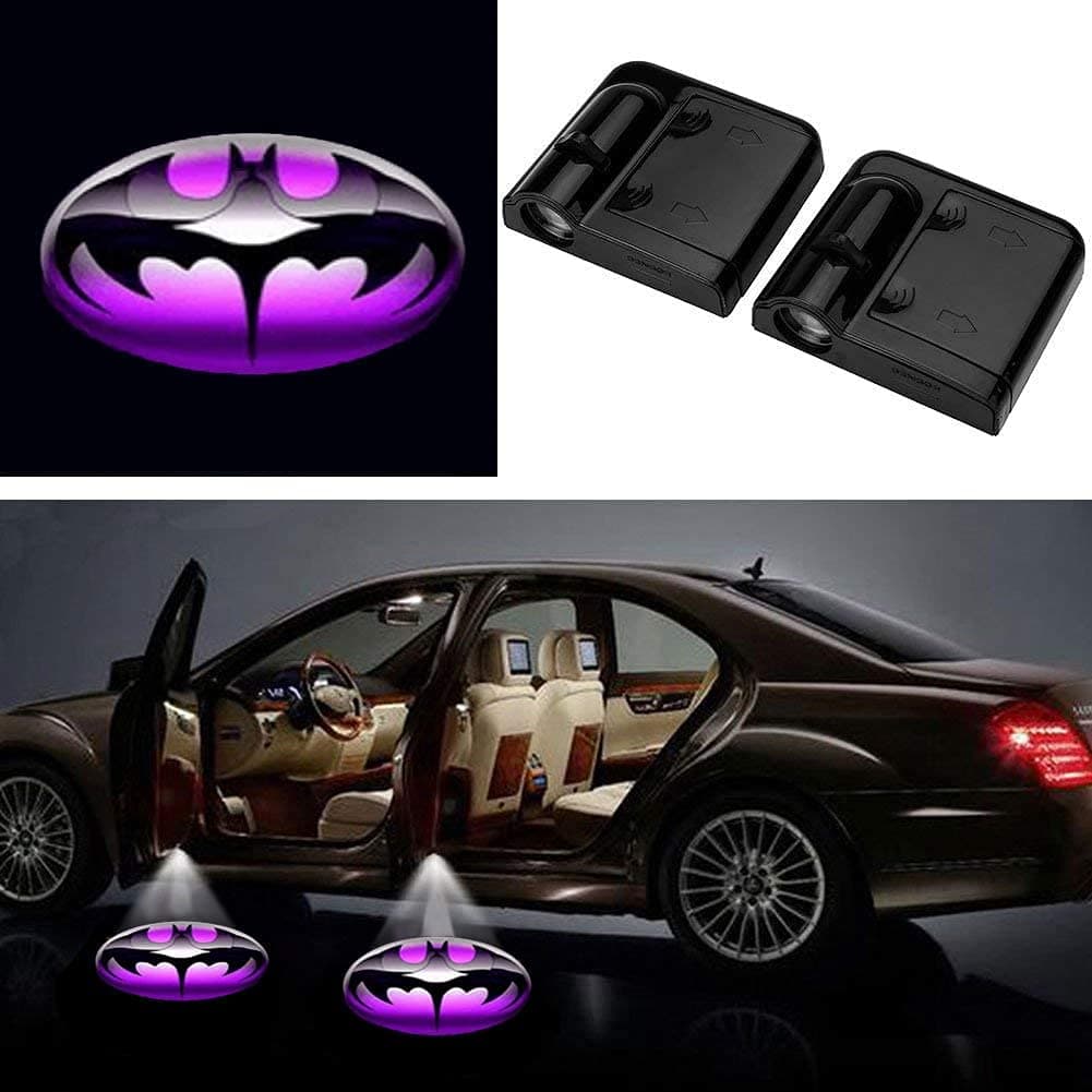 2Pcs 3D Car Door Step LED Welcome Logo Shadow Ghost Light Projector Lamp, No Drill Car Welcome Courtesy Lights Logo fits All Car Models (Masonic Mason Square 2)