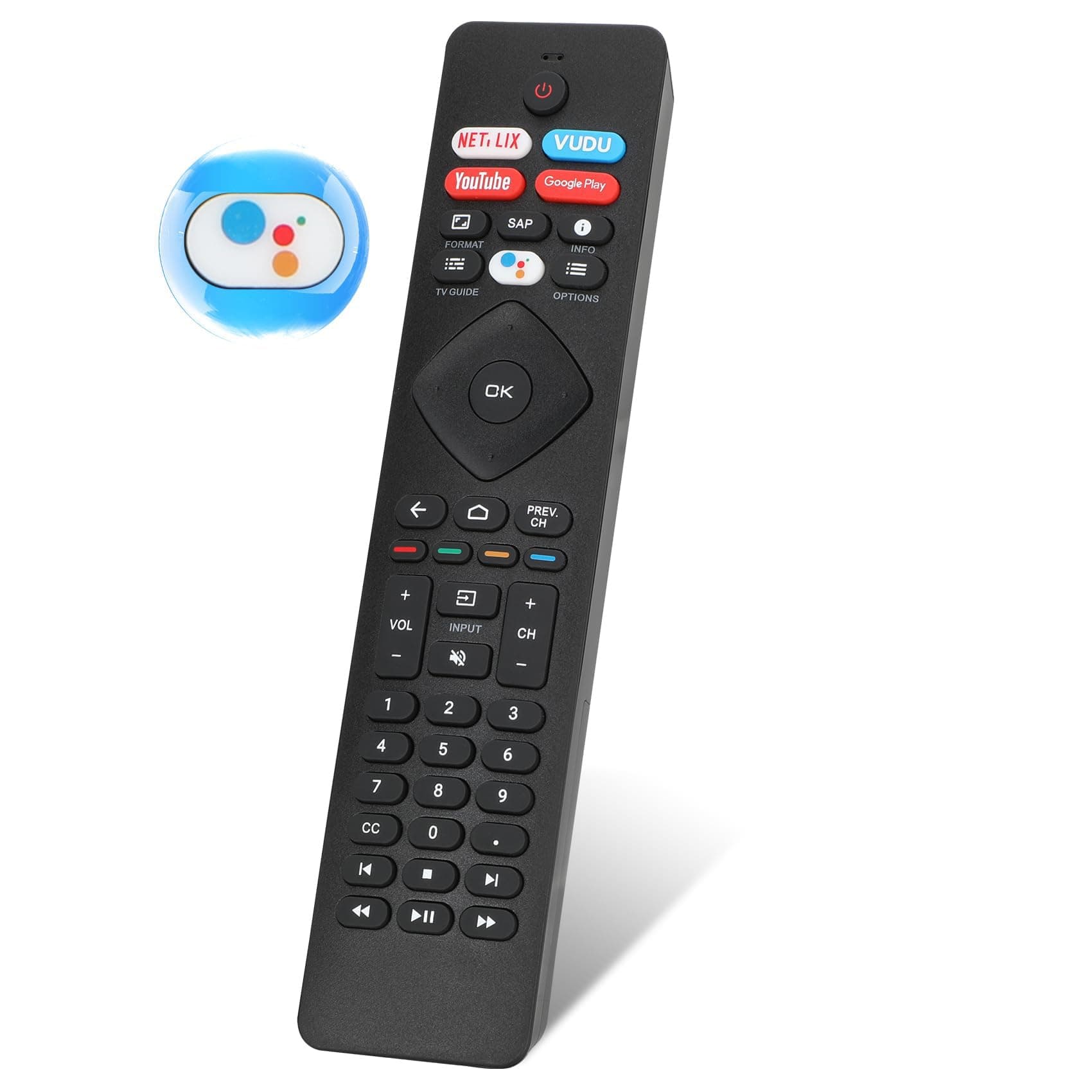 Voice Remote Control NH800UP for Philips TV Universal Remote Control with Four Shortcut Hotkeys