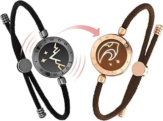 TOTWOOLong Distance Touch Bracelets for Couples, Vibration & Light up for Love Couples Bracelets | Long Distance Relationship Gifts for Girlfriend Bluetooth Pairing Jewelry