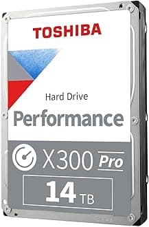 X300 PRO 14TB High Workload Performance for Creative Professionals 3.5-Inch Internal Hard Drive – Up to 300 TB/Year Workload Rate CMR SATA 6 GB/s 7200 RPM 512 MB Cache - HDWR51EXZSTB