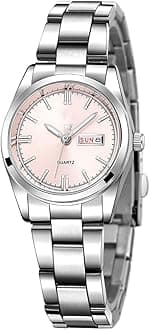 Women Watch Classic Silver Stainless Steel Waterproof Quartz Analog Watch Fashion Ladies Wrist Watches