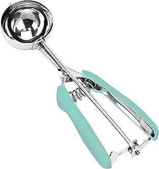 Ice Cream Scoop, 18/8 Stainless Steel Cookie Scoop, Cookie Scoops for Baking, 5.3Tbsp/80ml/2.7oz Cookie Dough Scoop, Ice Cream Scooper with Trigger Release, Cookie Scooper, Cupcake Scoop(Mint Green)