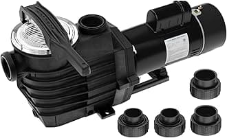 BRIOPAWS 2.5HP Dual Speed Pool Pump 230V, 6240GPH Flow, 79FT Head Lift, 1.5" and 2" Fittings, Self-Priming Water Pump for Inground/Above Ground/Seawater Pools and Hot Tubs, ONLY 230V 60HZ AC