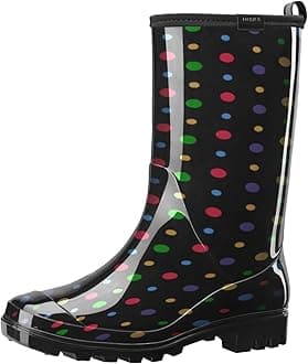 HISEA Women's Rain Boots Waterproof Mid Calf Garden Boots for Women