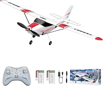 HAWK'S WORK RC Plane Cessna 530mm, 4 Channel Remote Control Airplane RTF, Brushless Motor 6-axis Gyro 3 Flight Modes, Easy Trainer for Beginners Boys & Adults