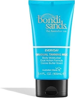 Bondi Sands Everyday Gradual Tanning Milk | Daily Body Lotion Builds a Natural Glow in 1-3 Applications, Enriched with Vitamin E & Aloe Vera, Vegan + Cruelty Free, Cocoa Butter Scent 100 mL/3.4 Oz