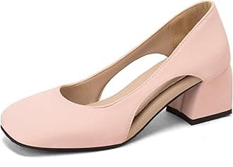 DiuniarzaBlock Heel Square Toe Loafer Comfort Women Court Shoes