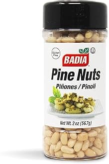 Badia Pine Nuts, 2 oz – Premium Pine Nuts for Cooking, Salads, Baking, Pesto, Mediterranean Dishes, Snacks & Healthy Recipes – No Salt or Additives