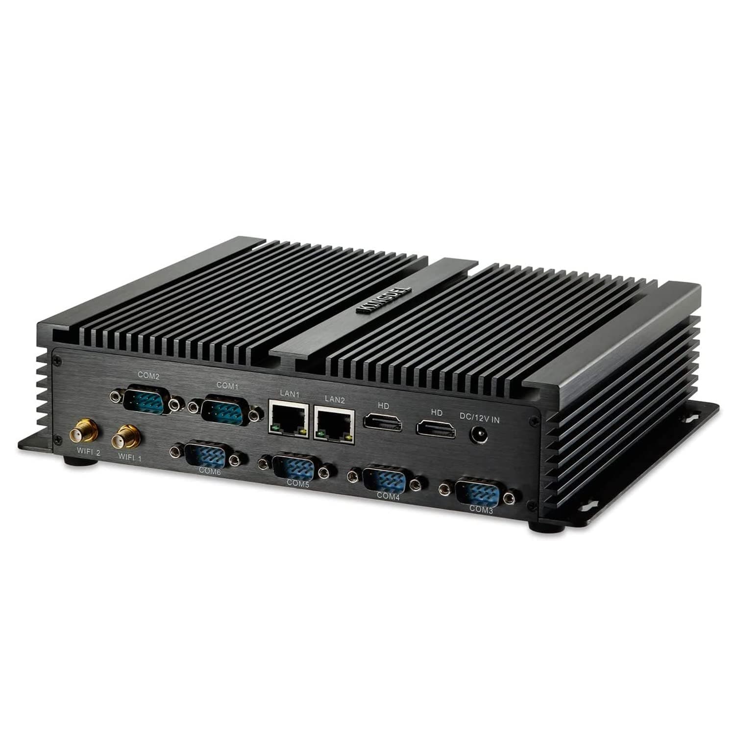 NC4000 Fanless Mini Desktop Computer, Powerful Industrial PC with core i7 CPU, 8GB RAM, 128GB SSD, 2xNICs, 2xHD Ports, 4xUSB 3.0, 6xCOM RS232 WF W-11 Pro