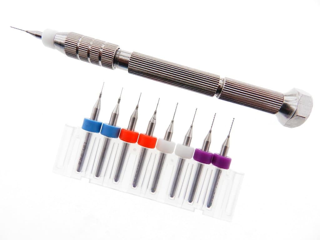 3D Printer Kit Standard + J-head Clogged Extruder Nozzle (2each) .2mm .3mm .4mm .5mm bits + Pin Vise Tool MK7 for MK8 Makerbot RepRap Felix 3.0 3.1 Universal 1.75mm filament ABS PLA