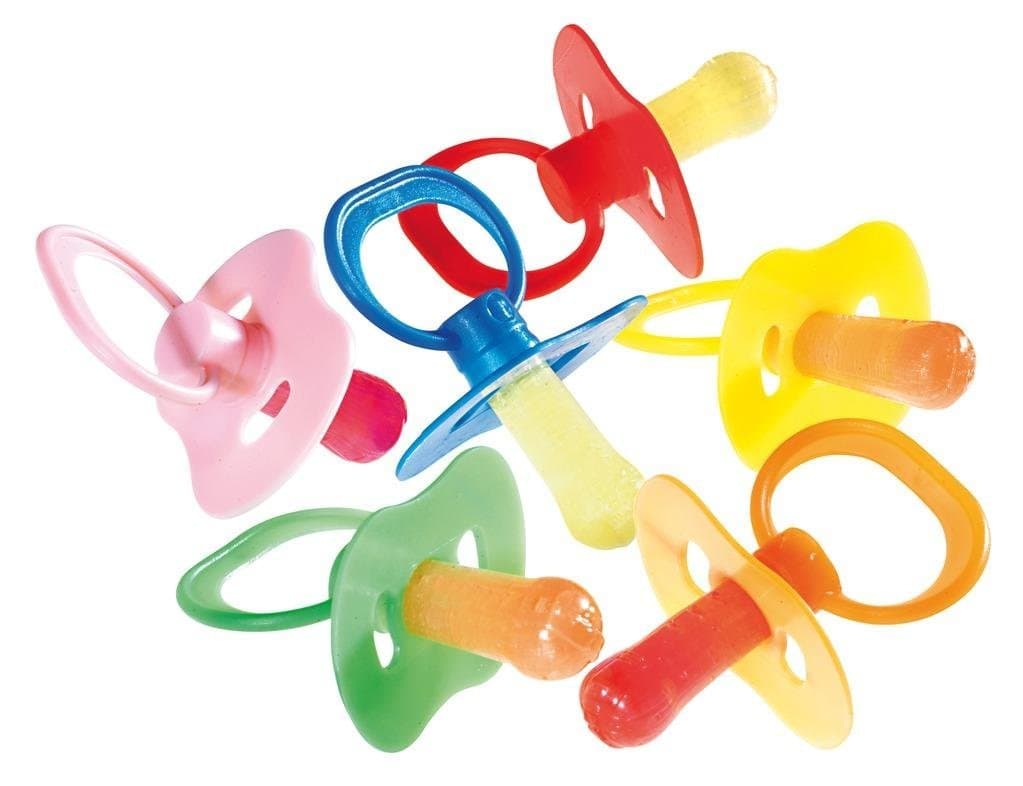 Casa del Dolce Candy pacifier 70 pieces - individually wrapped hard candies with pacifier-mouth part with fruit flavor, 6 assorted