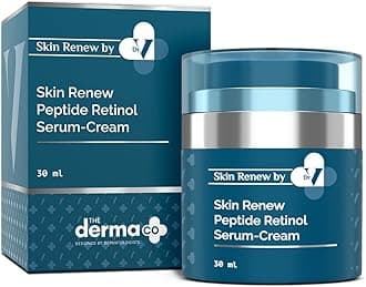 The Derma Co x Dr.V Skin Renew Peptide Retinol Serum-Cream with Peptide & Retinol - 30 ml | 1% vv | Boosts Collagen | Brightens, Renews Skin to Give a Youthful Glow | Reduces Blemishes & Dark Spots