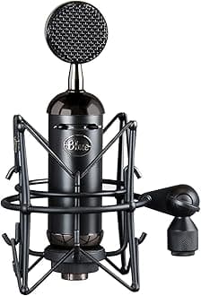 Blue Blackout Spark SL XLR Condenser Microphone for Professional Recording, Streaming, Gaming and Podcasting, with Large-Diaphragm Cardioid Capsule, Shockmount and Protective Case - Black