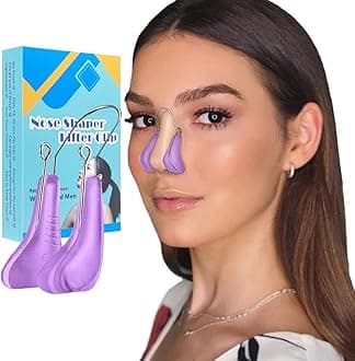 Quecc Nose Shaper Clip, Pain-Free Nose Bridge Straightener Corrector, Soft Silicone Nose Slimmer Rhinoplasty Device Nose Up Lifting Clip Beauty Tool(Unisex)