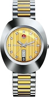 Men's Gold Dial Color Metal Strap Watch R12408633, Yellow